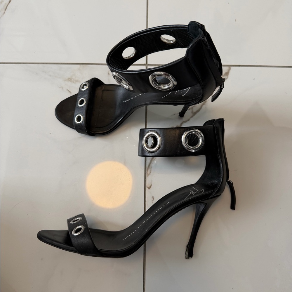 Giuseppe zanotti Coline 100mm Black Size 7.5 US